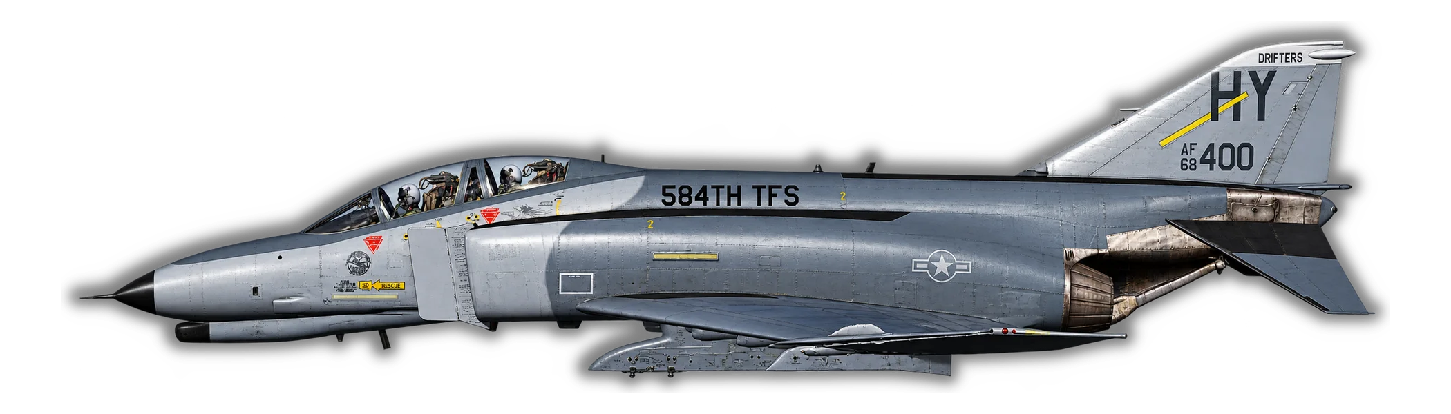 584th Tactical Fighter Squadron F-4E Phantom II lithograph