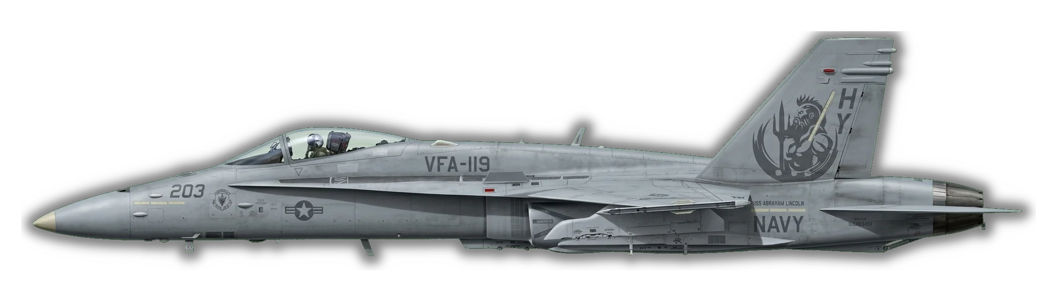 VFA-119 F/A-18C Hornet lithograph